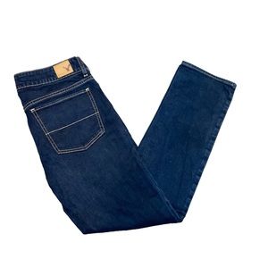 American Eagle Dark Blue Women's Straight-Leg Jeans